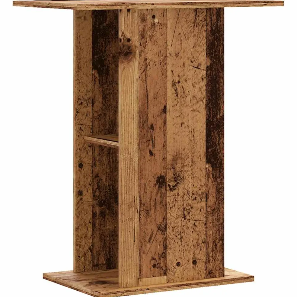 vidaXL Aquariumstandaard 36x60,5x72,5 cm bewerkt hout oud houtkleurig