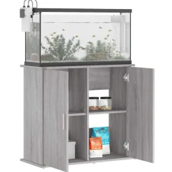 vidaXL Aquariumstandaard 81x36x73 cm bewerkt hout grijs sonoma eiken