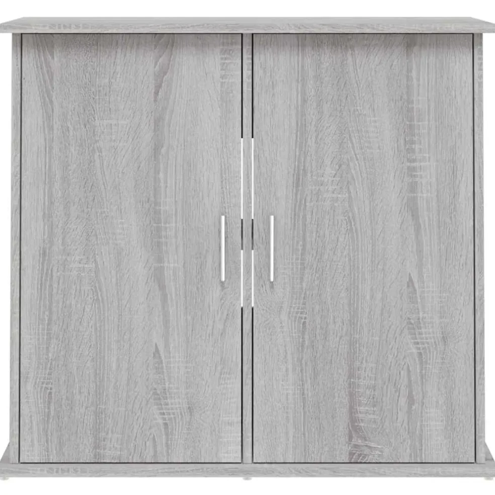vidaXL Aquariumstandaard 81x36x73 cm bewerkt hout grijs sonoma eiken