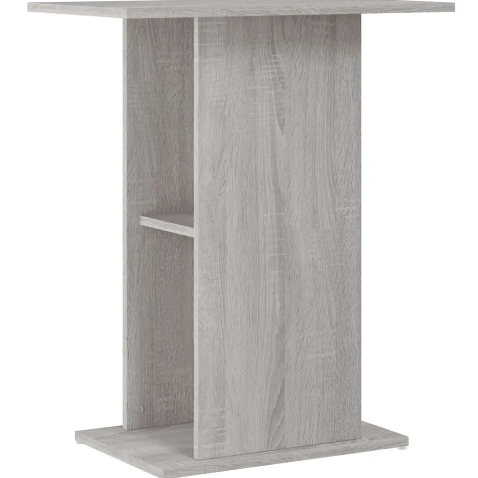 vidaXL Aquariumstandaard 60,5x36x72,5 cm bewerkt hout grijs sonoma