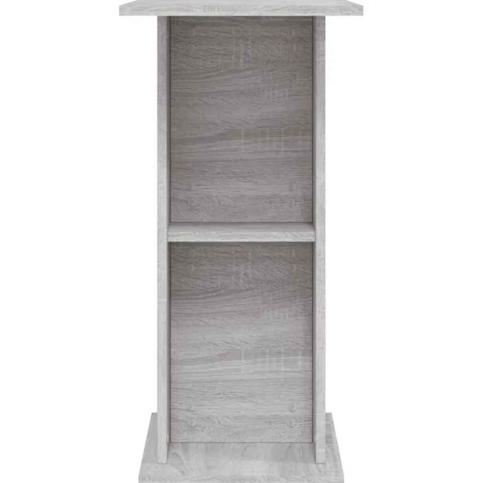vidaXL Aquariumstandaard 60,5x36x72,5 cm bewerkt hout grijs sonoma