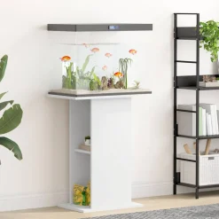vidaXL Aquariumstandaard 81x36x73 cm bewerkt hout grijs sonoma eiken