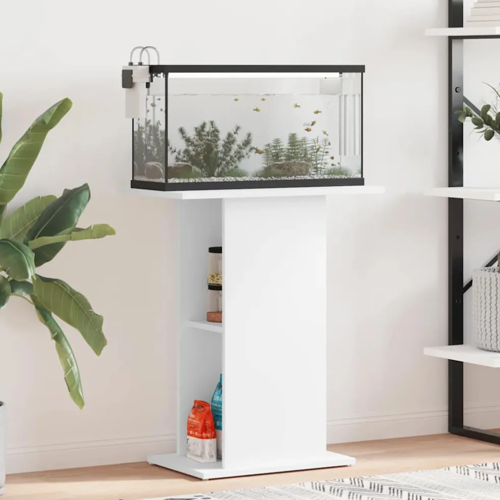 vidaXL Aquariumstandaard 81x36x73 cm bewerkt hout grijs sonoma eiken