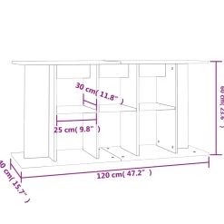 vidaXL Aquariumstandaard 120x40x60 cm bewerkt hout zwart