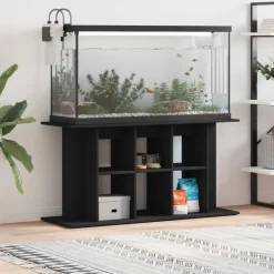 vidaXL Aquariumstandaard 120x40x60 cm bewerkt hout zwart