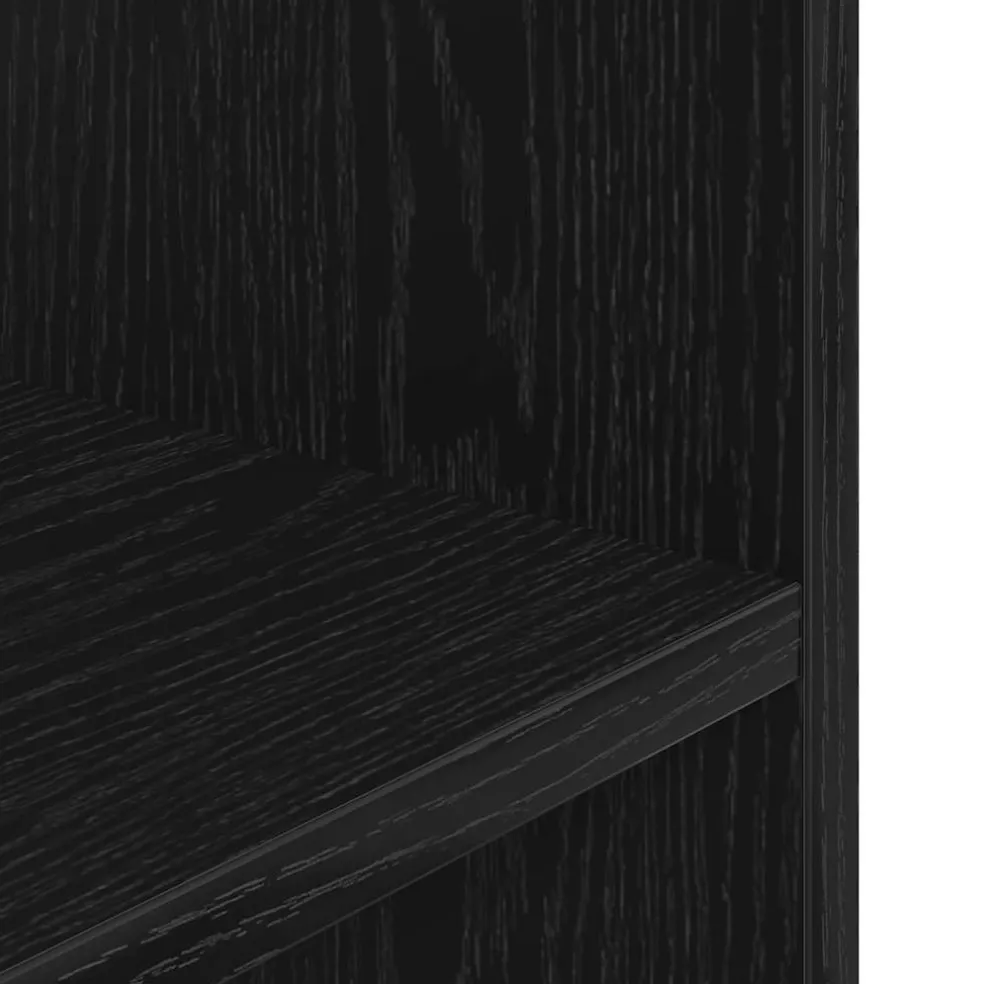 vidaXL Aquariumstandaard Zwart Eiken 60x30x60 cm Bewerkt Hout