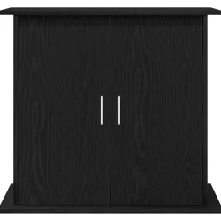 vidaXL Aquariumstandaard Zwart Eiken 81x36x73 cm Bewerkt Hout