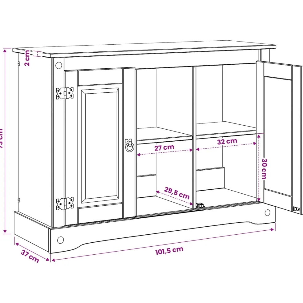 vidaXL Aquarium Stand CORONA Bruin 101,5 x 37 x 73 cm 300 kg