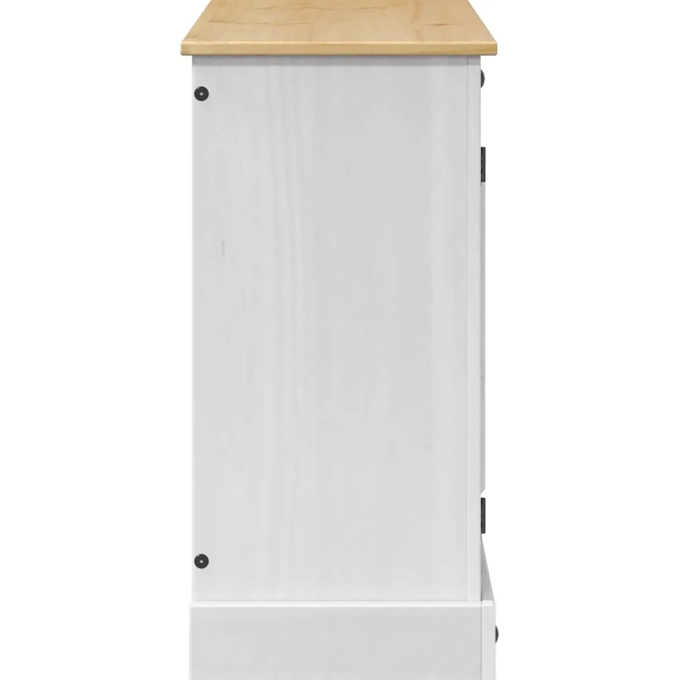 vidaXL Aquarium Stand CORONA Wit en Bruin 81,5 x 37 x 73 cm 250 kg
