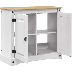 vidaXL Aquarium Stand CORONA Wit en Bruin 81,5 x 37 x 73 cm 250 kg