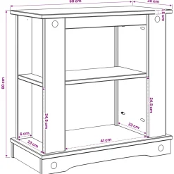 vidaXL Aquarium Stand CORONA Wit en Bruin 60 x 30 x 60 cm 150 kg