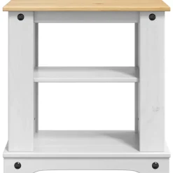 vidaXL Aquarium Stand CORONA Wit en Bruin 60 x 30 x 60 cm 150 kg