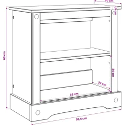 vidaXL Aquarium Stand CORONA Wit en Bruin 60,5 x 30 x 60 cm 150 kg