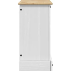 vidaXL Aquarium Stand CORONA Wit en Bruin 60,5 x 30 x 60 cm 150 kg