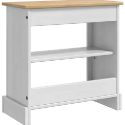 vidaXL Aquarium Stand CORONA Wit en Bruin 60,5 x 30 x 60 cm 150 kg