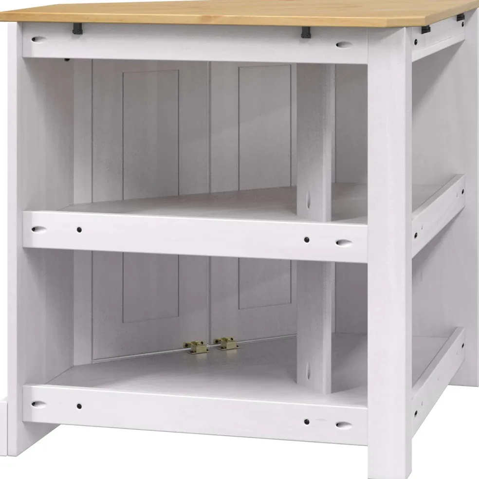 vidaXL Aquarium Stand CORONA Wit 70 x 70 x 73 cm 300 kg