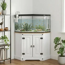 vidaXL Aquarium Stand CORONA Wit 70 x 70 x 73 cm 300 kg
