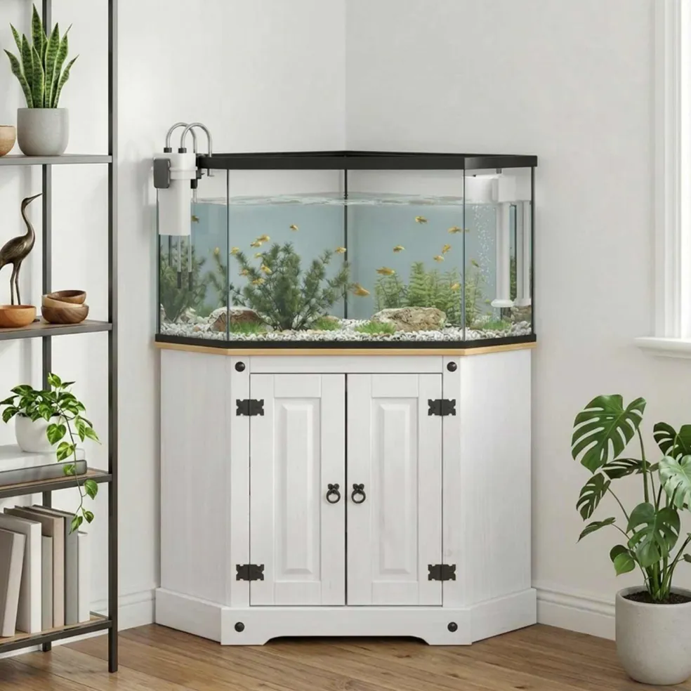 vidaXL Aquarium Stand CORONA Wit 70 x 70 x 73 cm 300 kg
