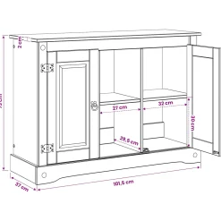 vidaXL Aquarium Stand CORONA Wit en Bruin 101,5 x 37 x 73 cm 300 kg