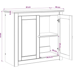 vidaXL Aquarium Stand PANAMA Wit en Bruin 81 x 36 x 73 cm 250 kg