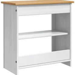 vidaXL Aquarium Stand PANAMA Wit en Bruin 60 x 30 x 60 cm 150 kg