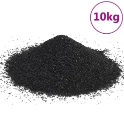 vidaXL Aquariumzand 10 kg 0,2-2 mm zwart