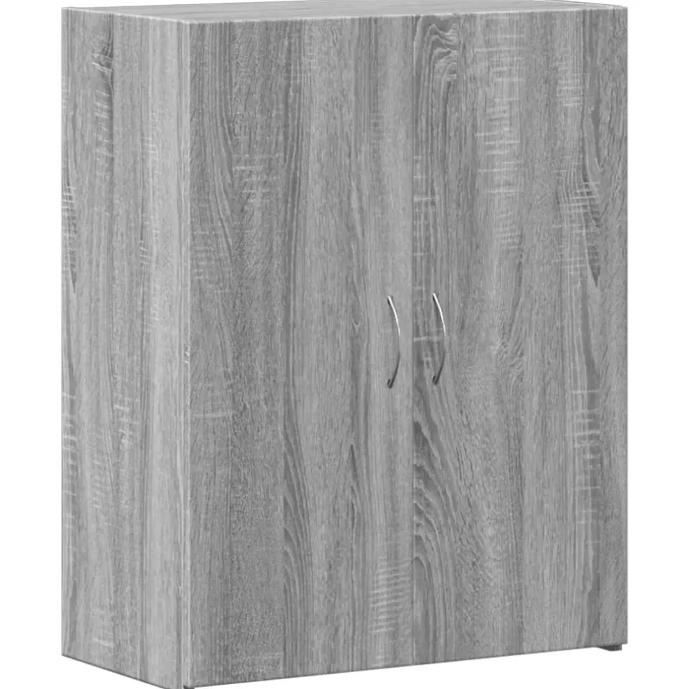 vidaXL Archiefkast 60x32x77,5 cm bewerkt hout grijs sonoma eiken