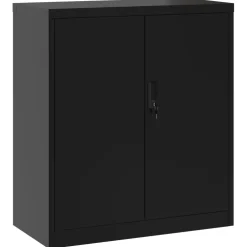 vidaXL Archiefkast 79x40x90 cm staal zwart