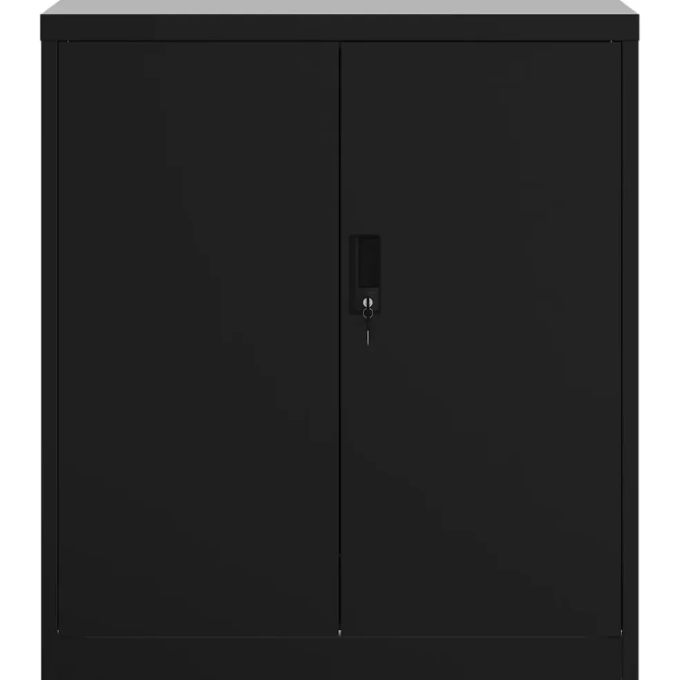 vidaXL Archiefkast 79x40x90 cm staal zwart