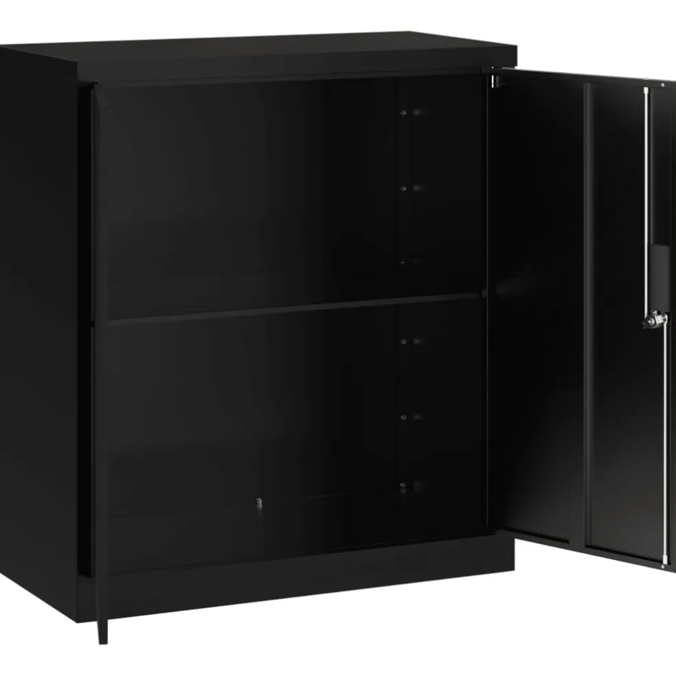 vidaXL Archiefkast 79x40x90 cm staal zwart