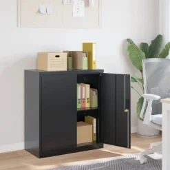 vidaXL Archiefkast 79x40x90 cm staal antracietkleurig