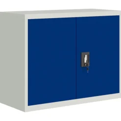vidaXL Archiefkast 90x40x70 cm staal lichtgrijs en blauw
