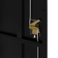 vidaXL Archiefkast 105x40x180 cm staal zwart