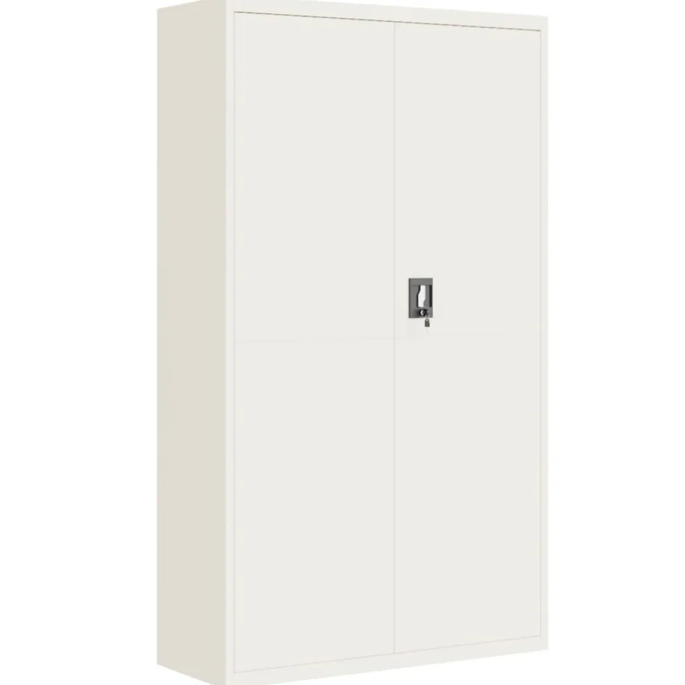 vidaXL Archiefkast 105x40x180 cm staal wit