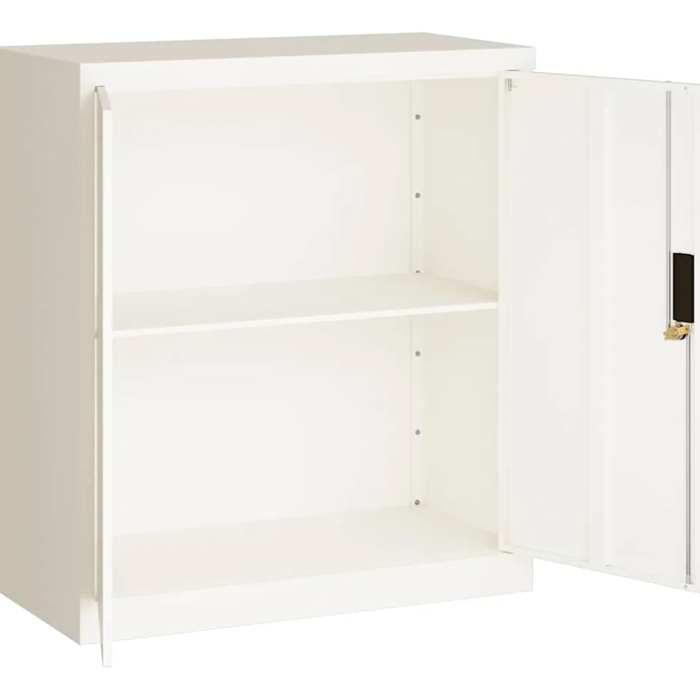 vidaXL Archiefkast 79x40x90 cm staal wit