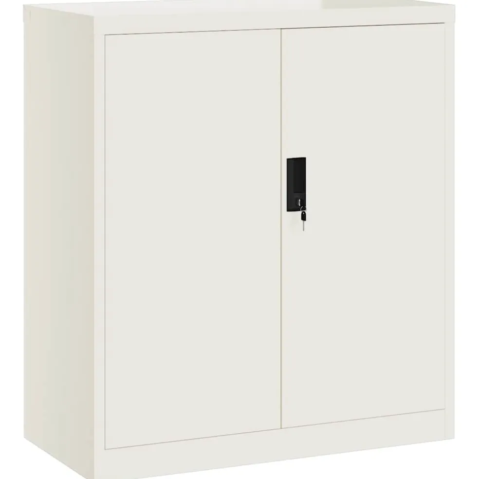 vidaXL Archiefkast 79x40x90 cm staal wit