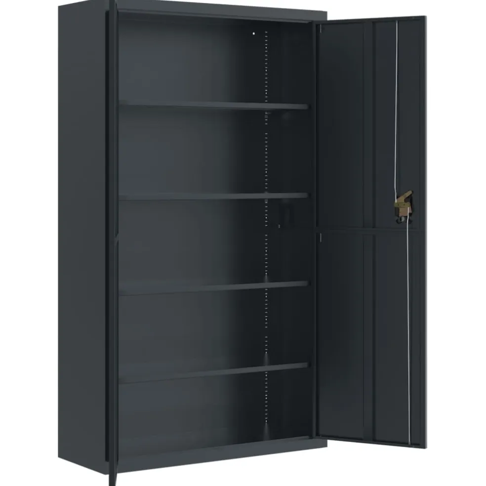 vidaXL Archiefkast 105x40x180 cm staal antracietkleurig