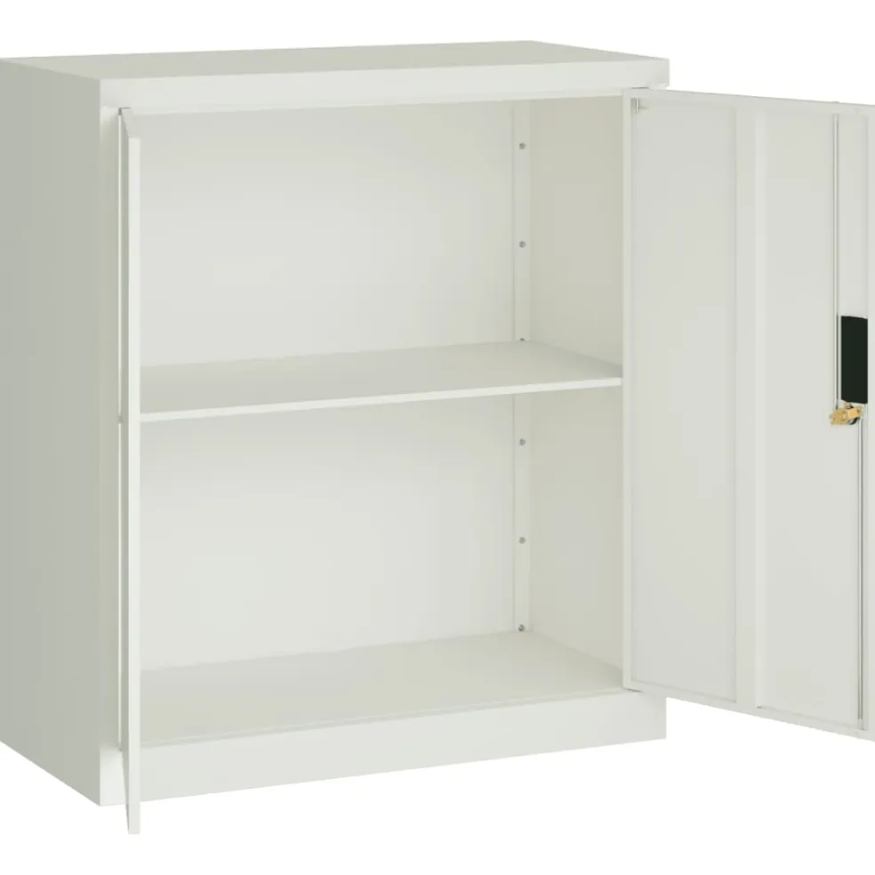 vidaXL Archiefkast 79x40x90 cm staal lichtgrijs