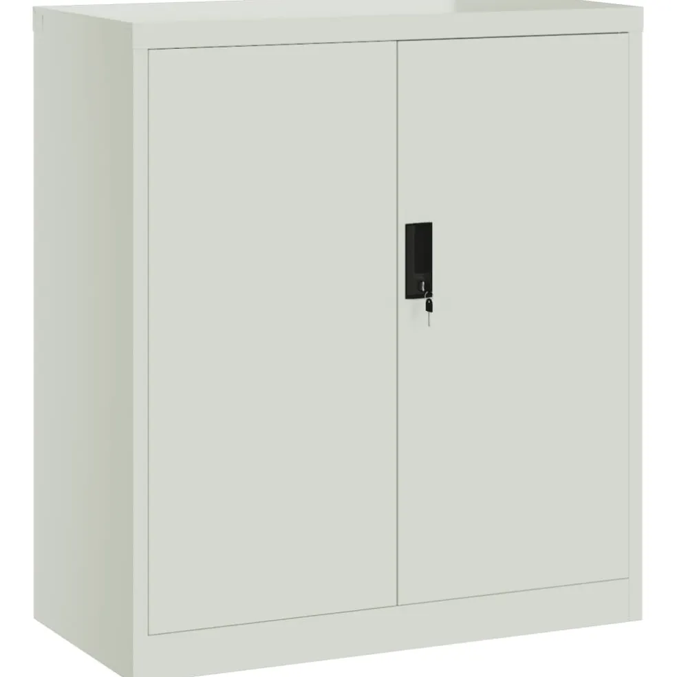 vidaXL Archiefkast 79x40x90 cm staal lichtgrijs