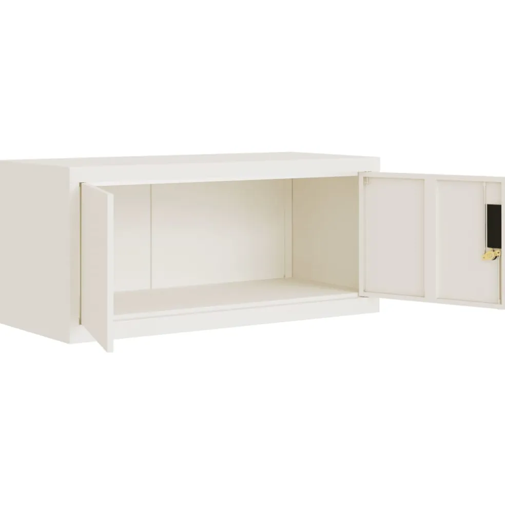 vidaXL Archiefkast 90x40x40 cm staal wit