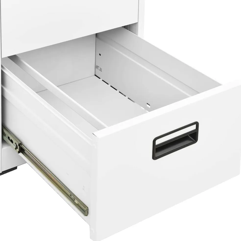 vidaXL Archiefkast 46x62x72,5 cm staal wit