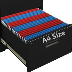 vidaXL Archiefkast 46x62x72,5 cm staal zwart