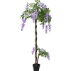 vidaXL Artificial Bean Flower Tree Paars 80 x 18 x 160 cm Stof en Hout