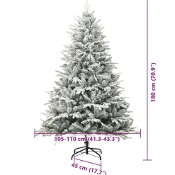 vidaXL Artificial Pre-lit Kerstboom met Ballenset Groen 180 cm