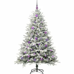 vidaXL Artificial Pre-lit Kerstboom met Ballenset Groen 150 cm