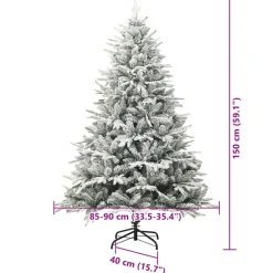 vidaXL Artificial Pre-lit Kerstboom met Ballenset Groen 150 cm