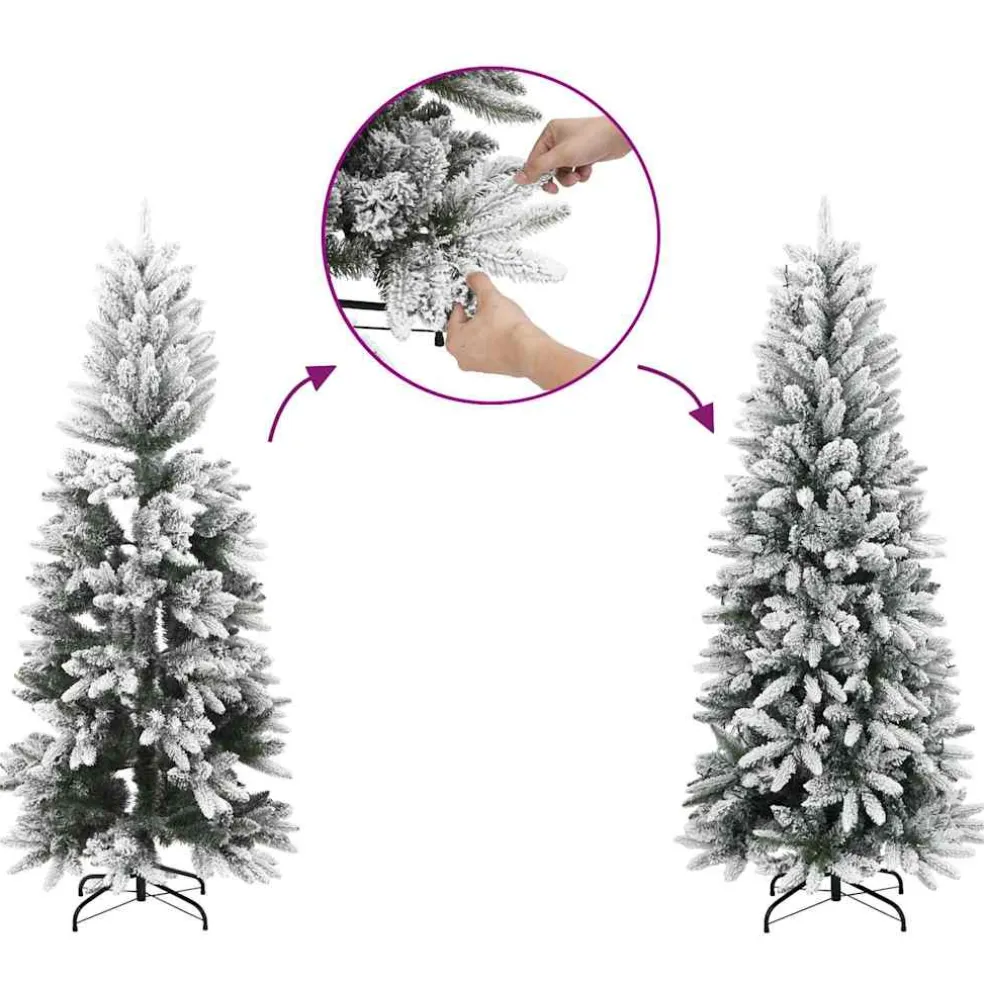 vidaXL Artificial Pre-lit Kerstboom met Ballenset Groen 150 cm