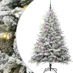 vidaXL Artificial Pre-lit Kerstboom met Ballenset Groen 150 cm
