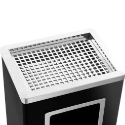 vidaXL Asbak/prullenbak 45 L staal zwart