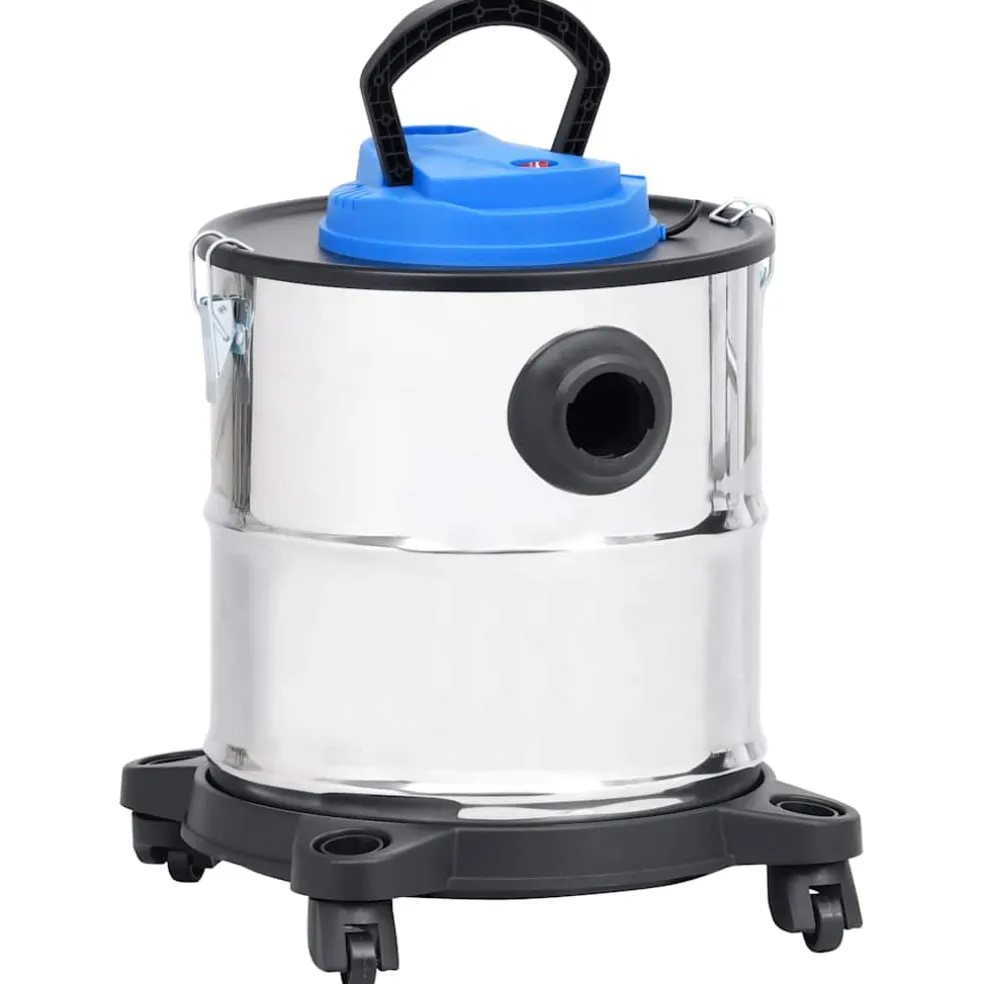 vidaXL Asstofzuiger met HEPA filter 1200 W 20 L roestvrij staal